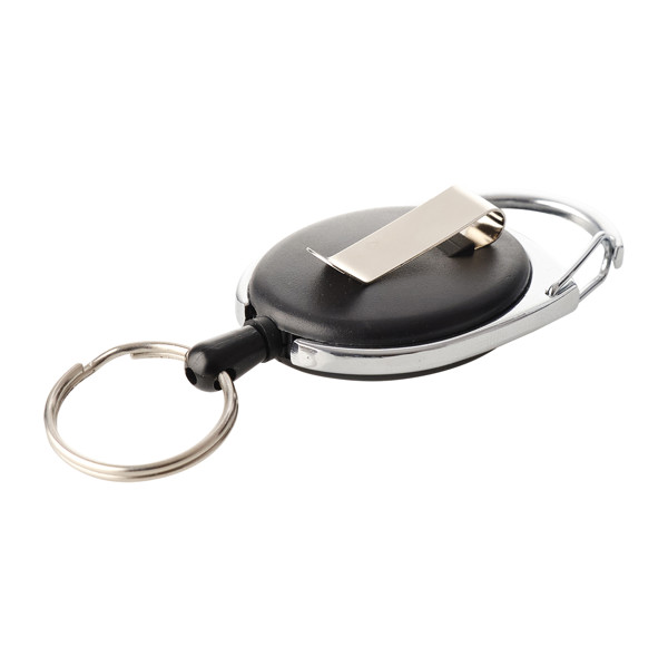 Ski-pass with carabiner - Black