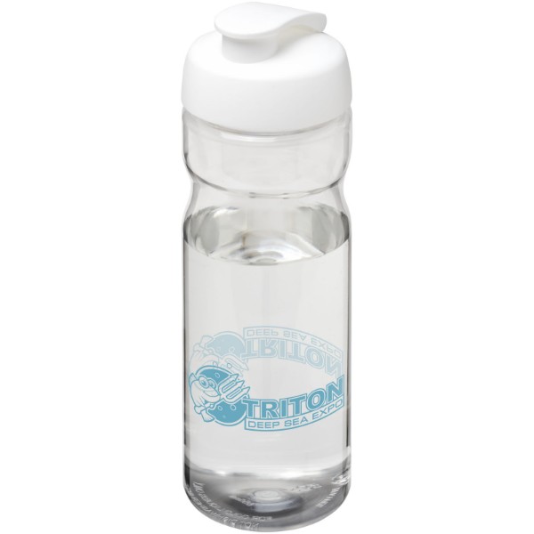 H2O Active® Base 650 ml flip lid sport bottle - Transparent / White