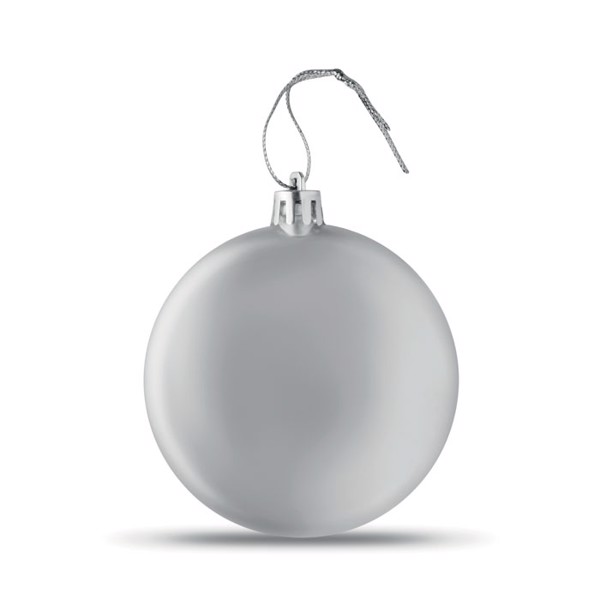 Lapos karácsonyfadísz Lia Ball - ezüst
