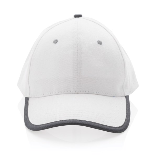 Impact AWARE™ Brushed rcotton 6 panel contrast cap 280gr - White