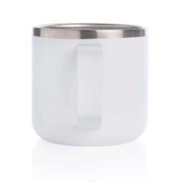 Stainless steel camp mug - White