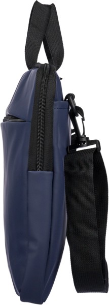 Gerecyclede PU laptoptas Rafi - zwart