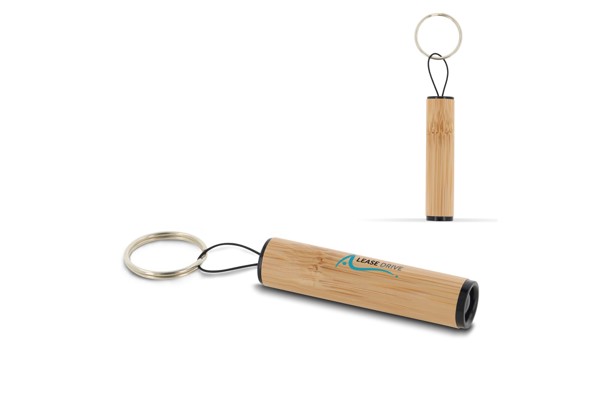 Flashlight keychain bamboo