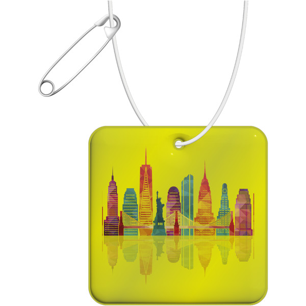 Pendente refletor de PVC quadrado RFX™ - Amarelo neón