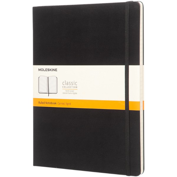 Moleskine Classic XL hard cover notebook - ruled - Solid Black