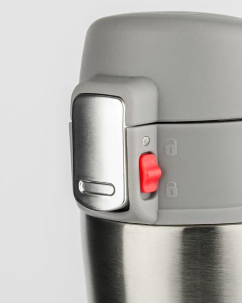 Travel mug LOCK 440 ml - silver