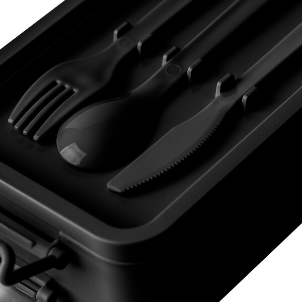 PP two-layer lunchbox Siena - Black