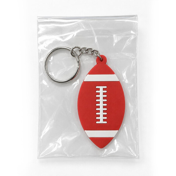 Custom shape PVC key ring with your logo on both sides - 60mm / K1 ring / Individual polybag