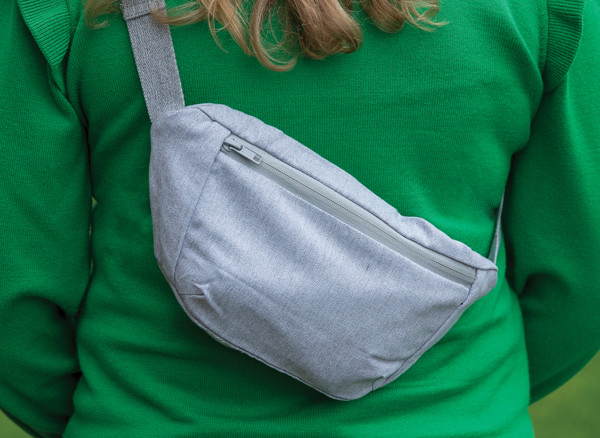 Sac banane en toile recyclée et non teintée Impact AWARE™ - Gris