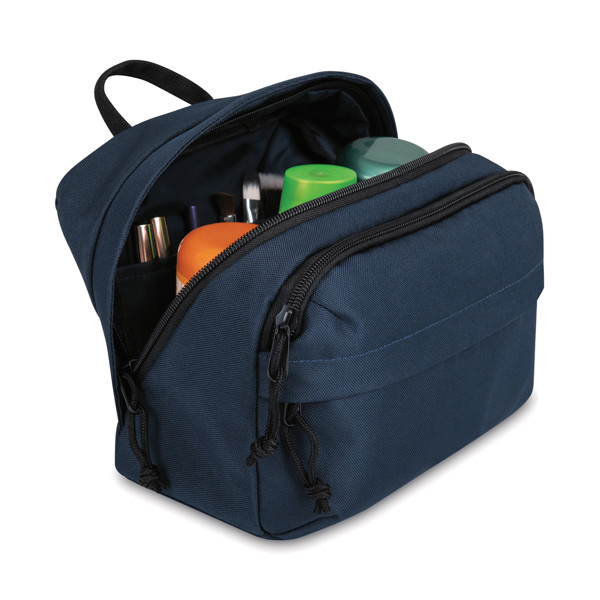 Trousse de toilette en rPET AWARE™ Renew - Bleu Marine