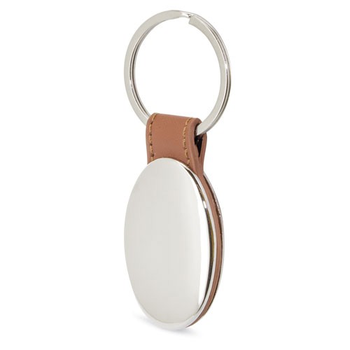 PORTE-CLÉS LIGNE D´ARRIVÉEL OVALE - Marron/ Marron