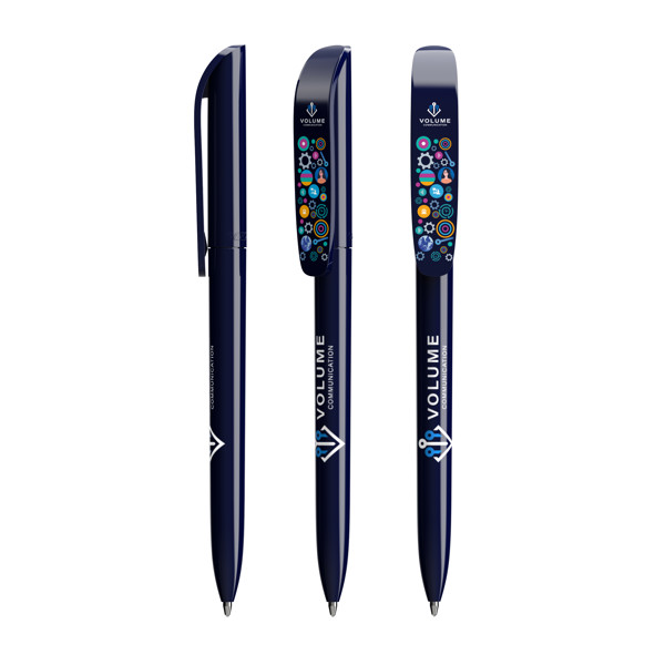 BIC® Super Clip ballpen - Bleu Marine