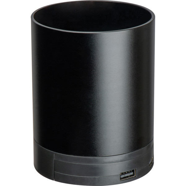 Recycled aluminium pen holder BORIS - Black
