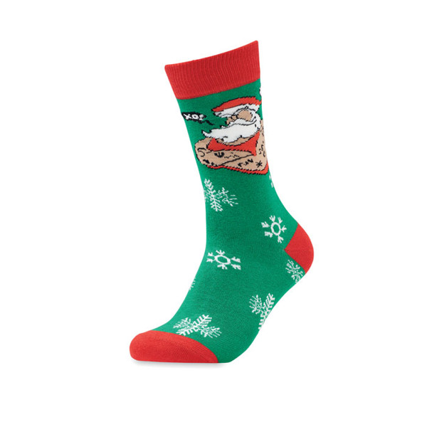 Pair of Christmas socks M Joyful M - Green