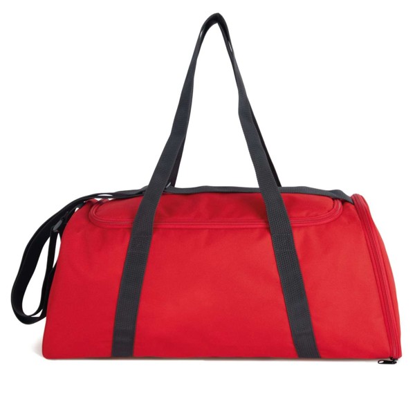 Sports Bag With Shoes Holder Compartment - Red / Dark Grey