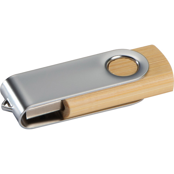 Twist USB Stick with medium wood cover 8GB - Brown
