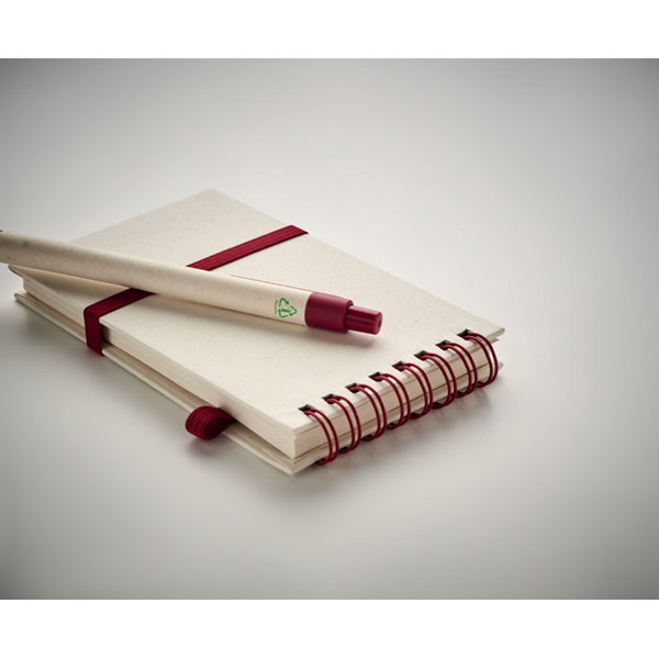 Mito Set notebook, A6, recycled milk carton - Red