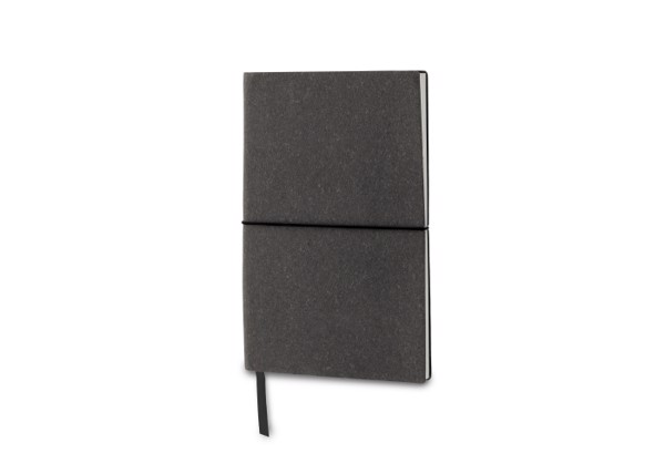 Recycled leather notebook A5 - Dark Grey