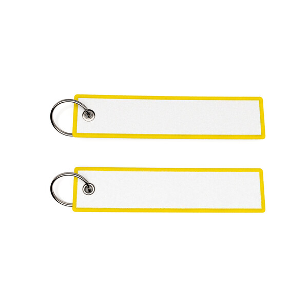 Full colour printed key tag - Bright Yellow / 13x3cm