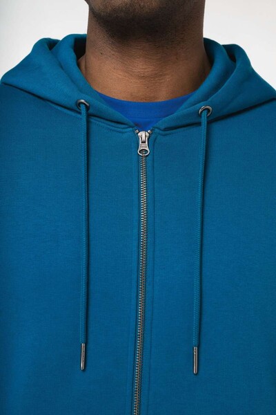 Unisex Zip-Up Hooded Sweatshirt - Ivory / L