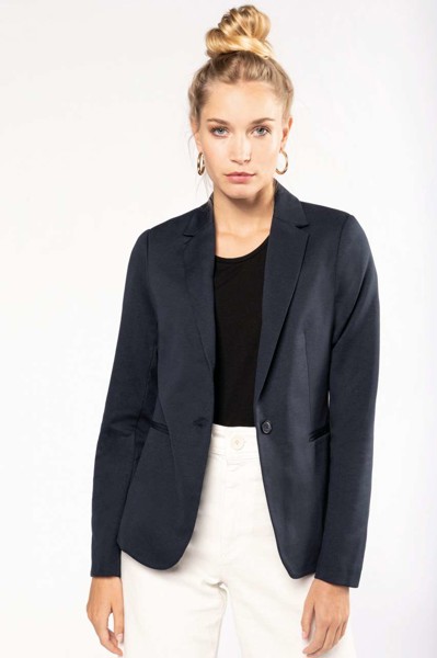 Ladies' Knit Jacket - Light Grey Heather / 42