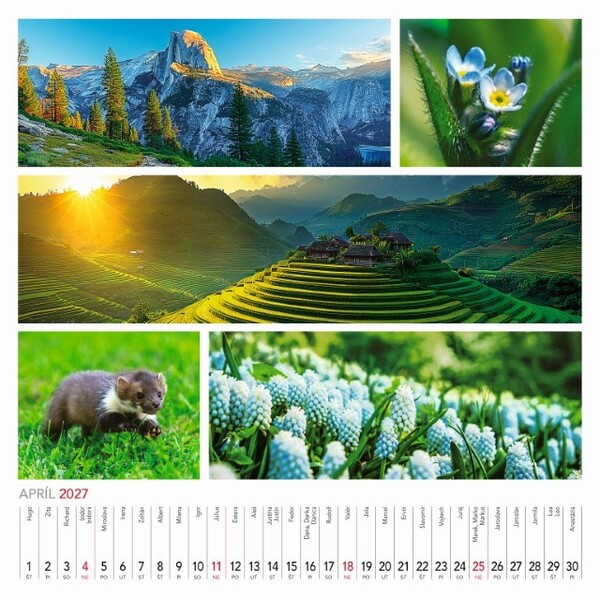 Nástenný Kalendár Colours Of Nature 2027