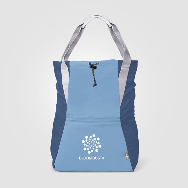 Tilden Recycled Convertible 2-in-1 Tote Backpack - 16L - Steel Blue / Heat transfer