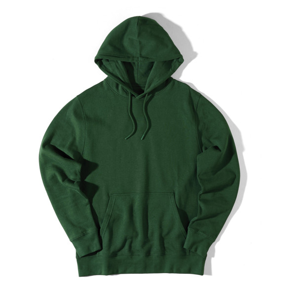 Ľahká mikina s kapucňou IQONIQ Rila z recykl. bavlny - Forest Green / XXL