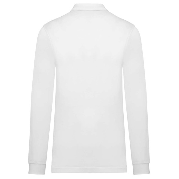 Muška polo majica dugih rukava - Bijela / 4XL