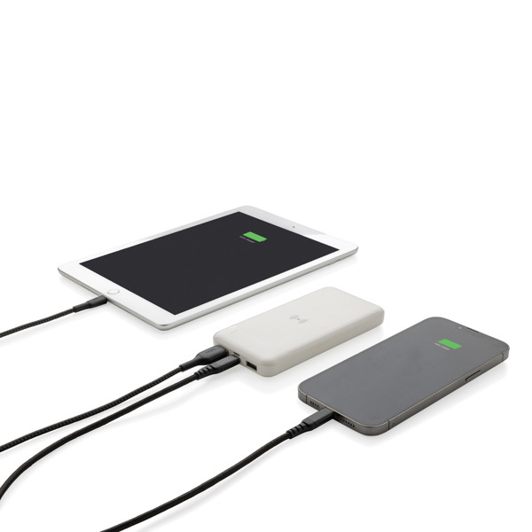 XD Collection powerbank 8000 mAh, brezžična 5W - Bela