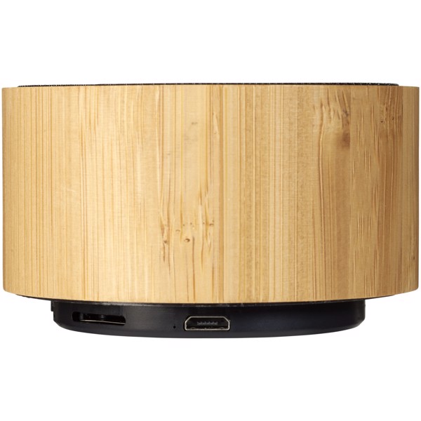 Cosmos bamboo Bluetooth® speaker - Natural / Solid Black