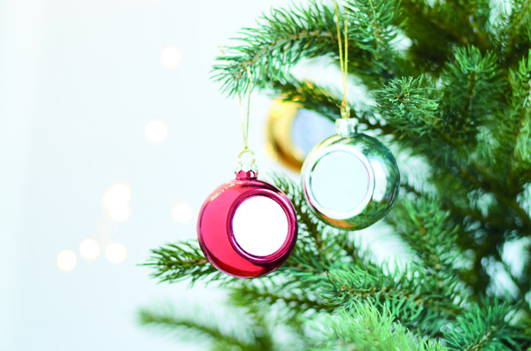 Happy Ball Christmas bauble 6 cm PP - Red