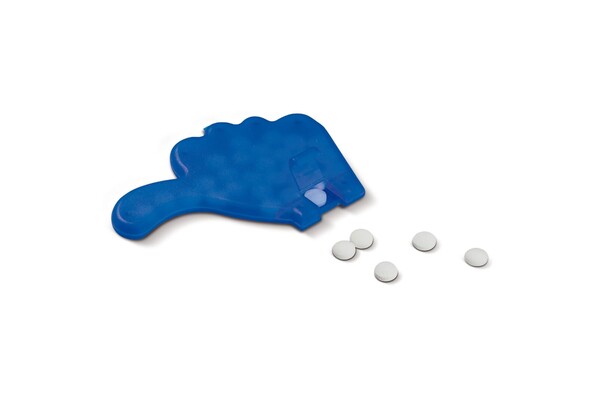 Pfefferminzdose Daumen - Ecru / Blau