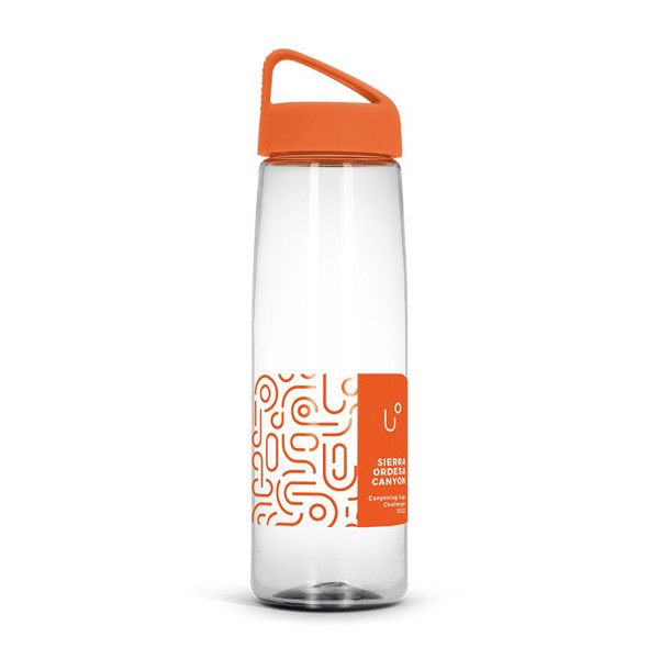 BOUTEILLE GOURDE 83 cl TRANSPARENTE EN TRITAN - Orange
