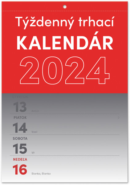 Nástěnný Kalendár Trhací Týždenný 2024 Sk, A5