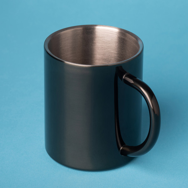 300 ml Stalwart stainless steel mug - Black