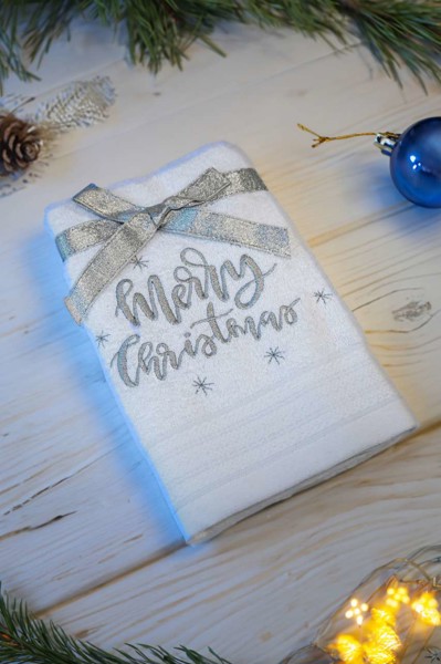 Olima Christmas Towel - Merry Christmas Stars