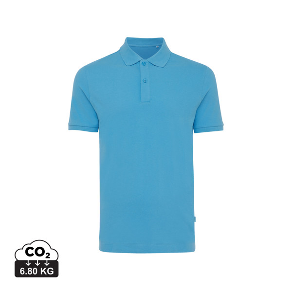 Polo en coton piqué et recyclé Iqoniq Yosemite - Tranquil Blue / XXXL