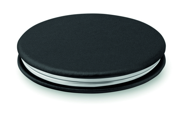 Round PU mirror Glow Round - Black