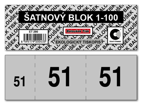 Šatnové Bloky 1-100 Čísel