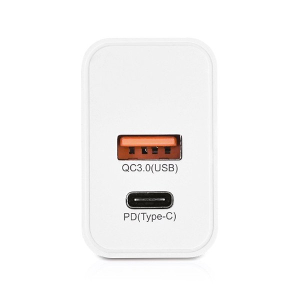 CHARGEUR SECTEUR RAPIDE 20 W SORTIES USB QC3.0 & TYPE-C PD