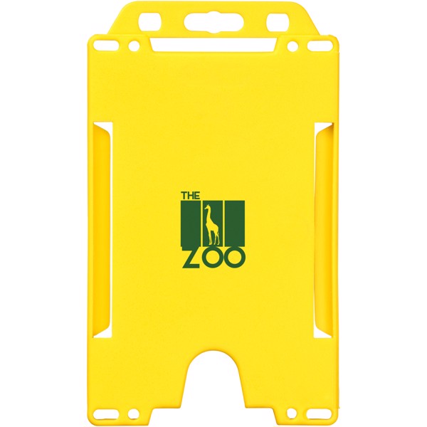 Pierre plastic card holder - Yellow