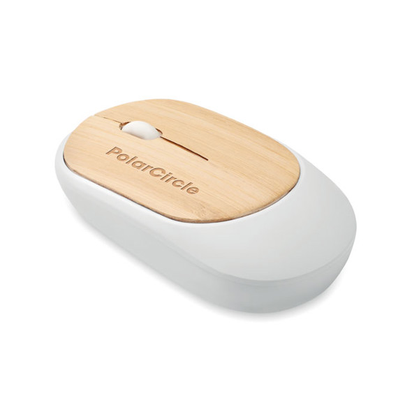 Curvy Bam wireless mouse, bamboo,recycled ABS