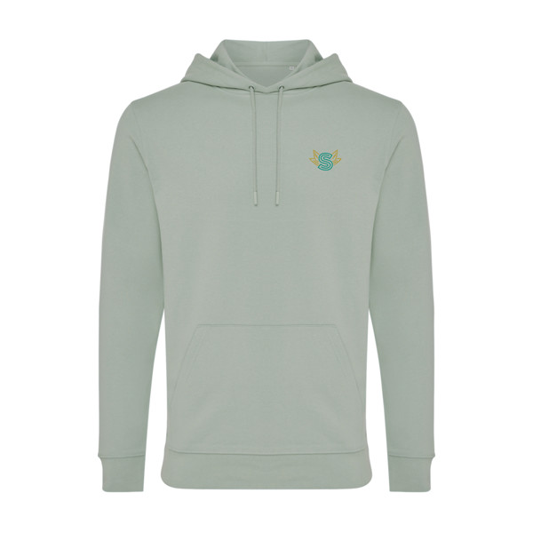 Mikina s kapucí Iqoniq Jasper z recykl. bavlny - Iceberg Green / XXL