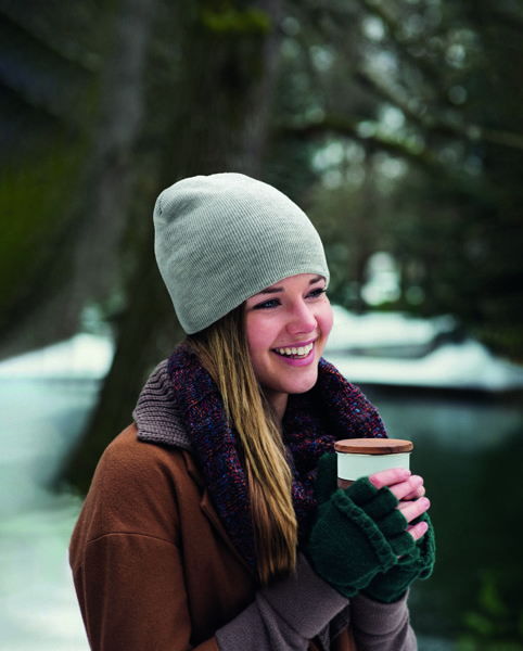 Single wall tumbler 350 ml Walnut - White