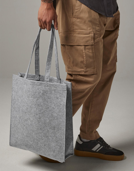 Felt Tote Bag - Grey Melange / ONE SIZE