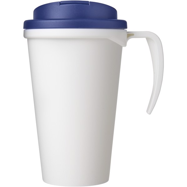 Mug isolant Americano® Grande 350ml avec couvercle anti fuites - Blanc / Bleu
