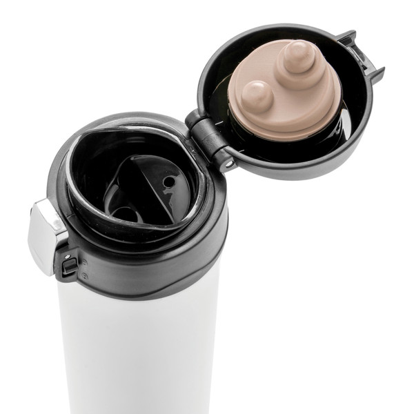 Xd Collection vacuum mug,300ml recycled steel - White