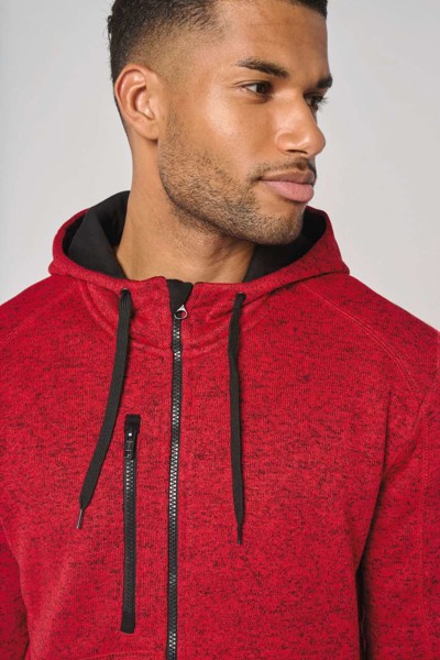 Men's Heather Hooded Jacket - Dark Grey Melange / 4XL