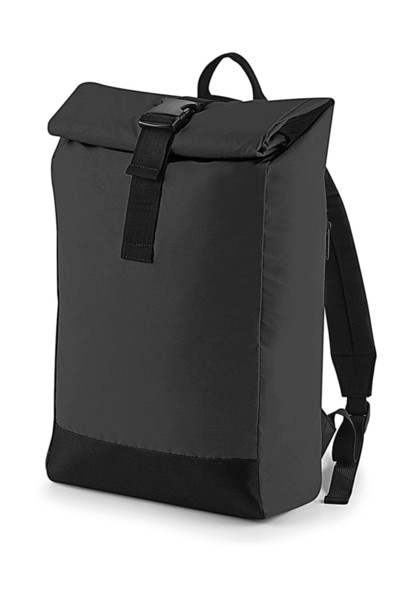 Reflective Roll-Top Backpack - Black Reflective / ONE SIZE
